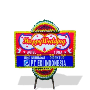 Karangan Bunga Happy Wedding